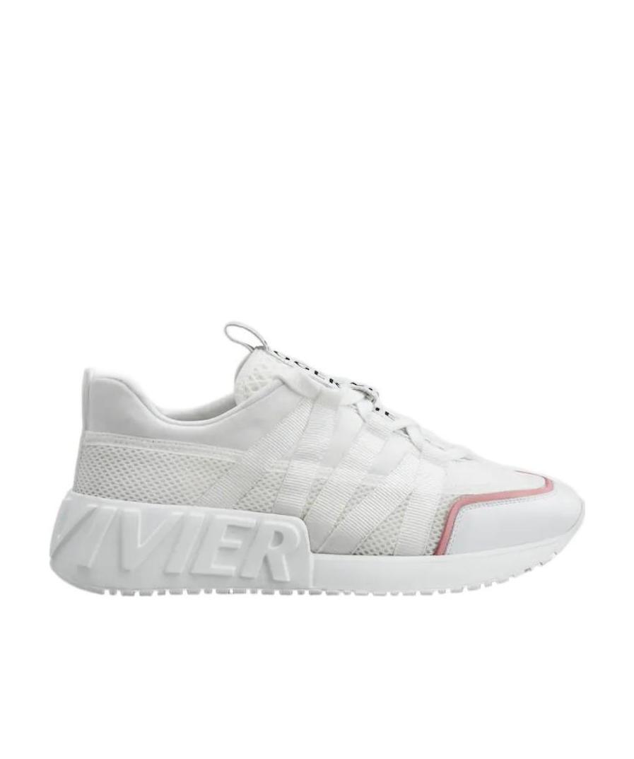 Roger Vivier Viv' Go Lace Up Sneakers In Technical Fabrics In White