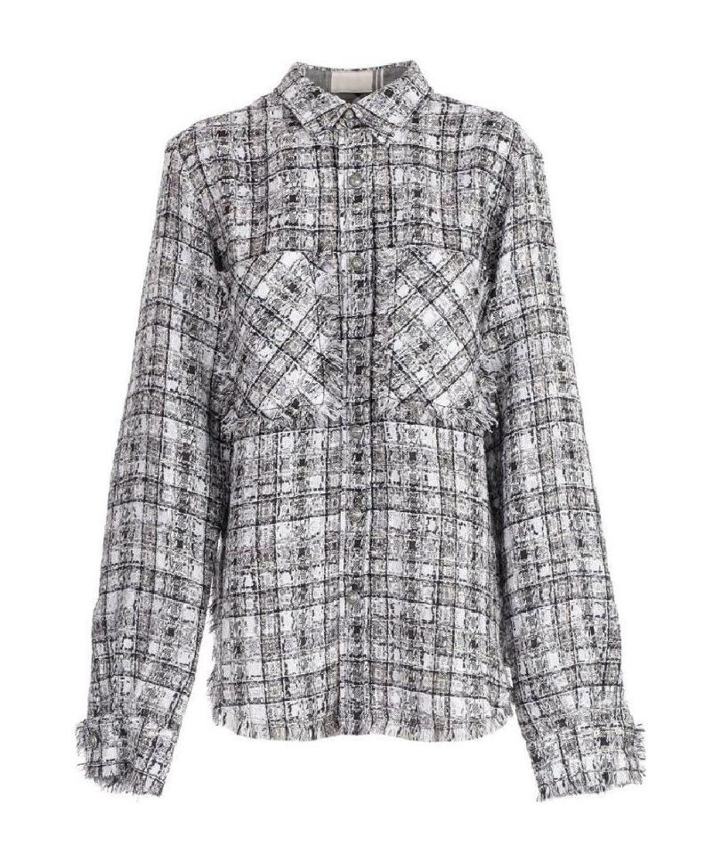 FAITH CONNEXION PLAID TWEED CASUAL JACKET 