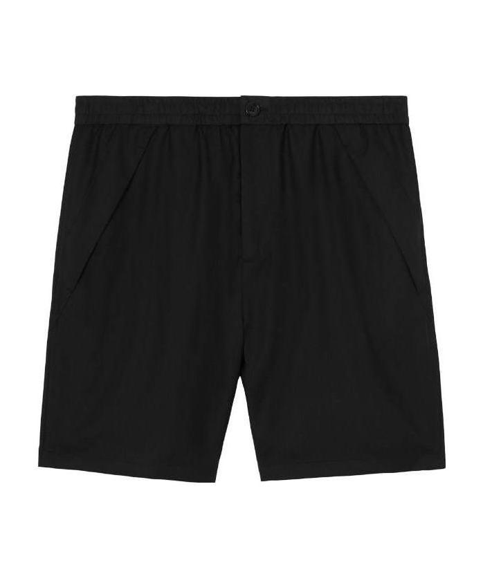 Burberry Logo-appliqué Cotton Shorts In Black