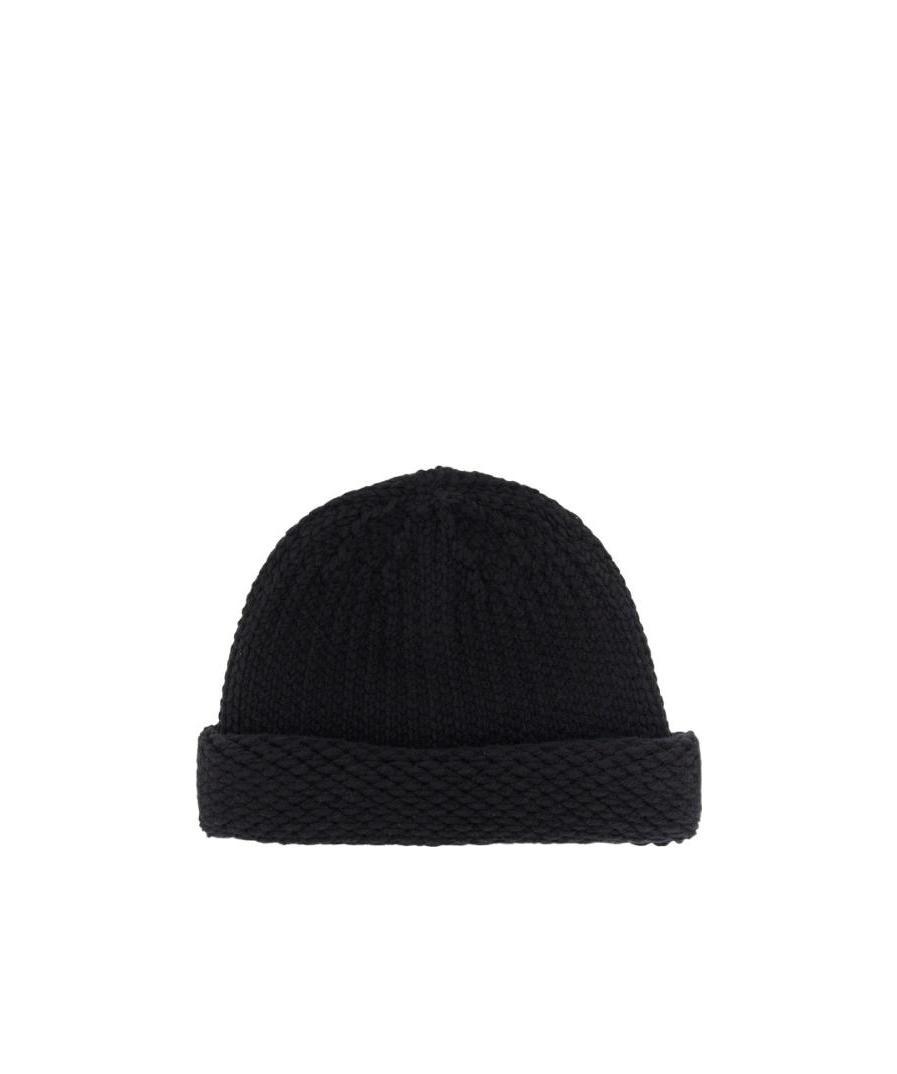 Kenzo Chunky-knit Wool Beanie In Black