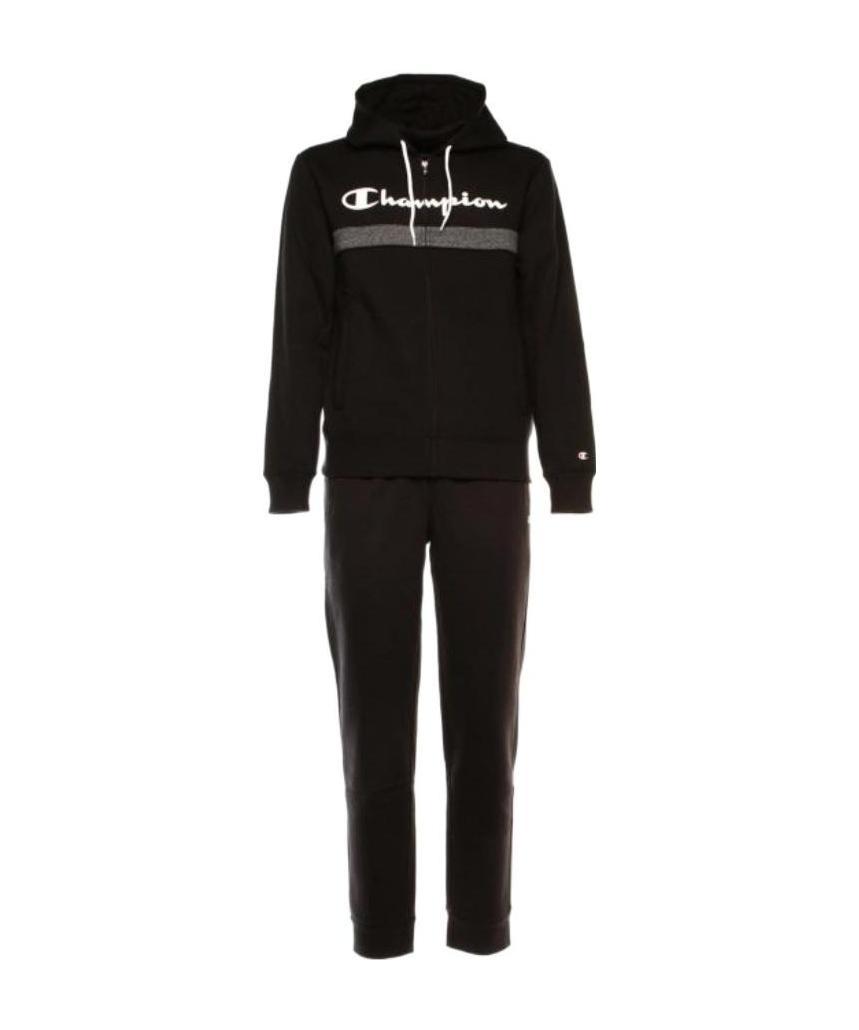 Champion Logo Details Sports Suit In Black