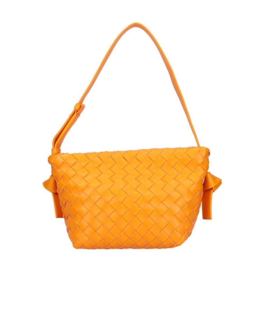 Bottega Veneta Tie Intrecciato Shoulder Bag In Orange