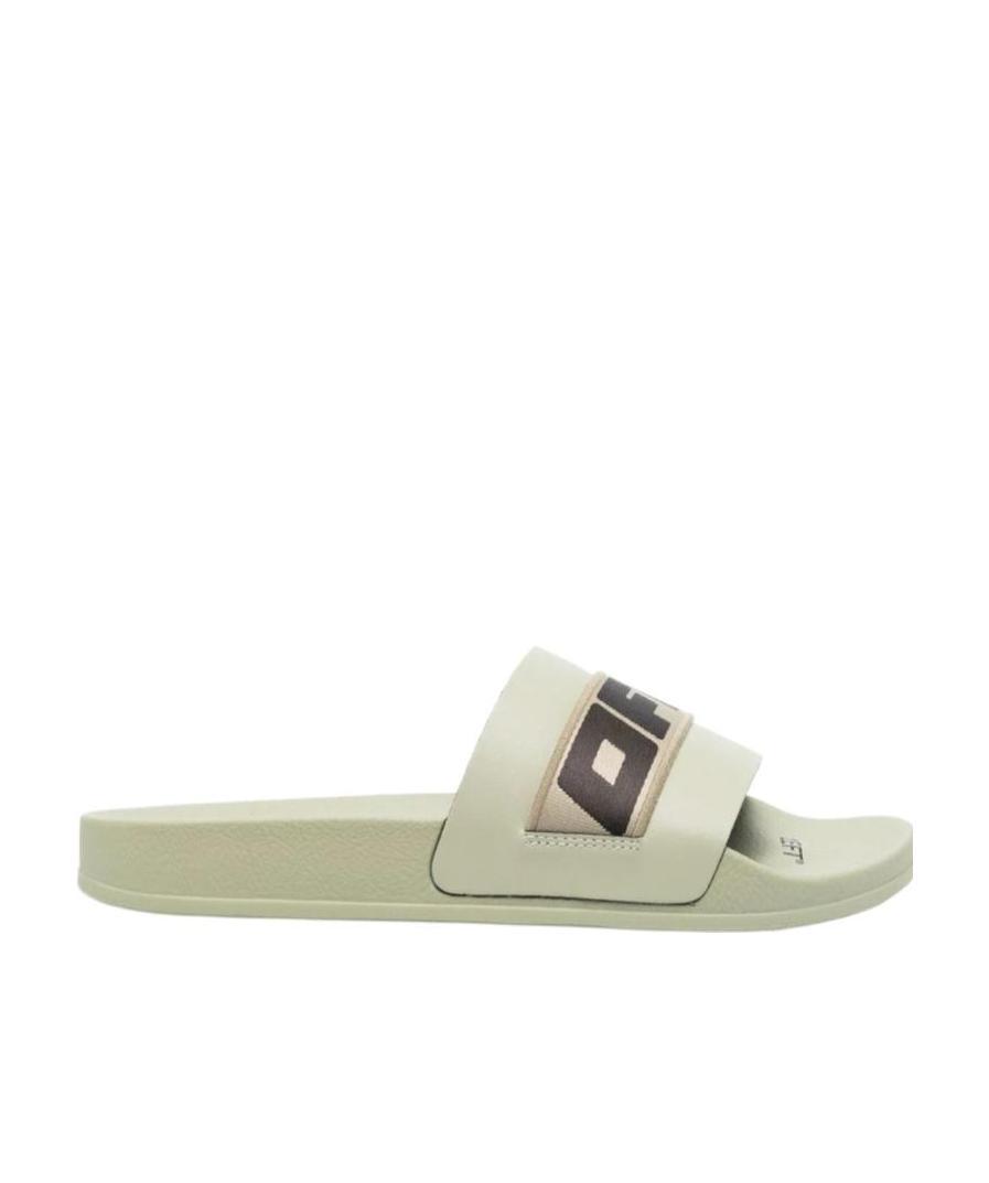 Off-white Industrial Logo Slides In Nude