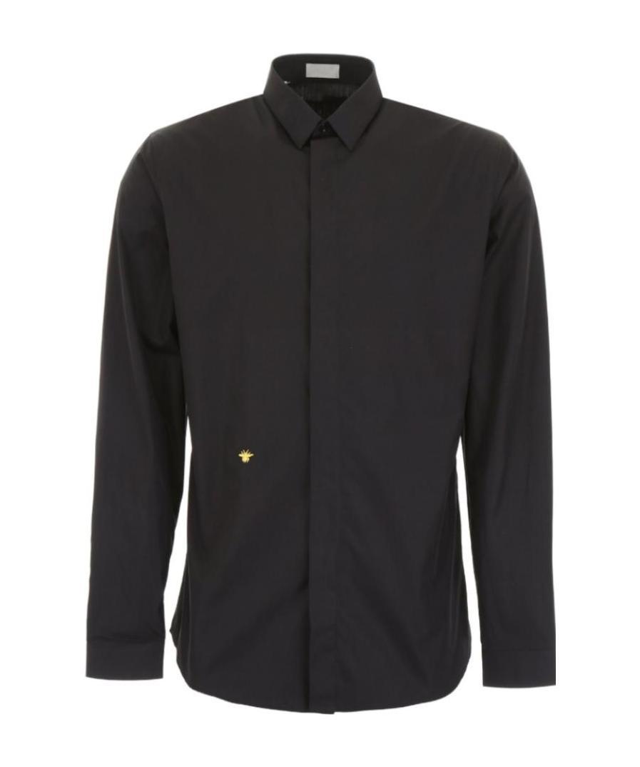 Dior Homme Bee Embroidered Shirt In Black