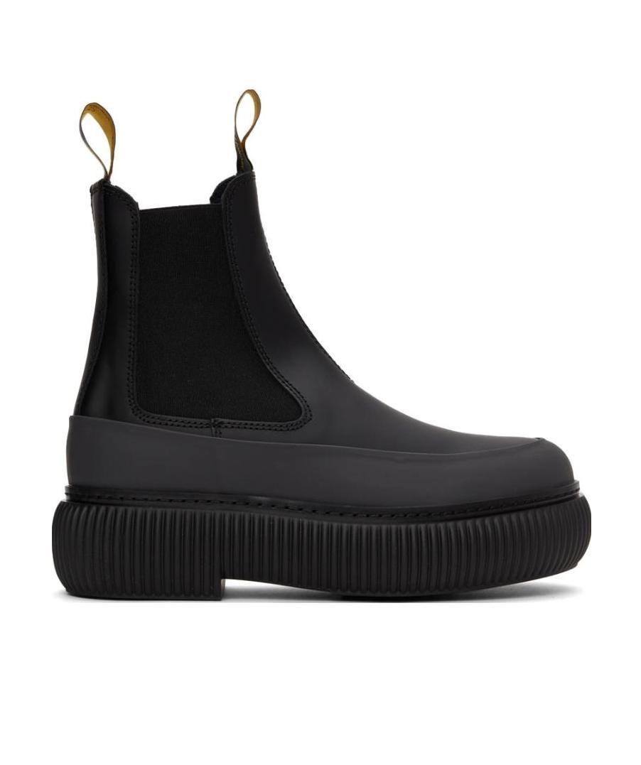 Lanvin Double Lifting Ring Short Boots In Black
