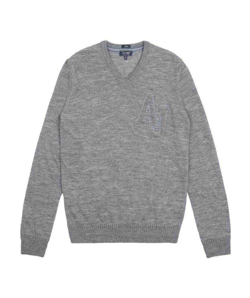 ARMANI JEANS V-NECK LOGO PULLOVER