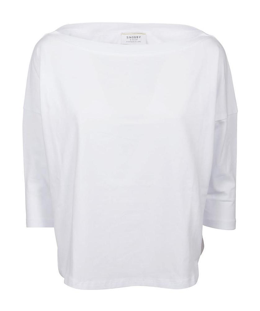 Snobby Sheep Wide-necked T-shirt In White