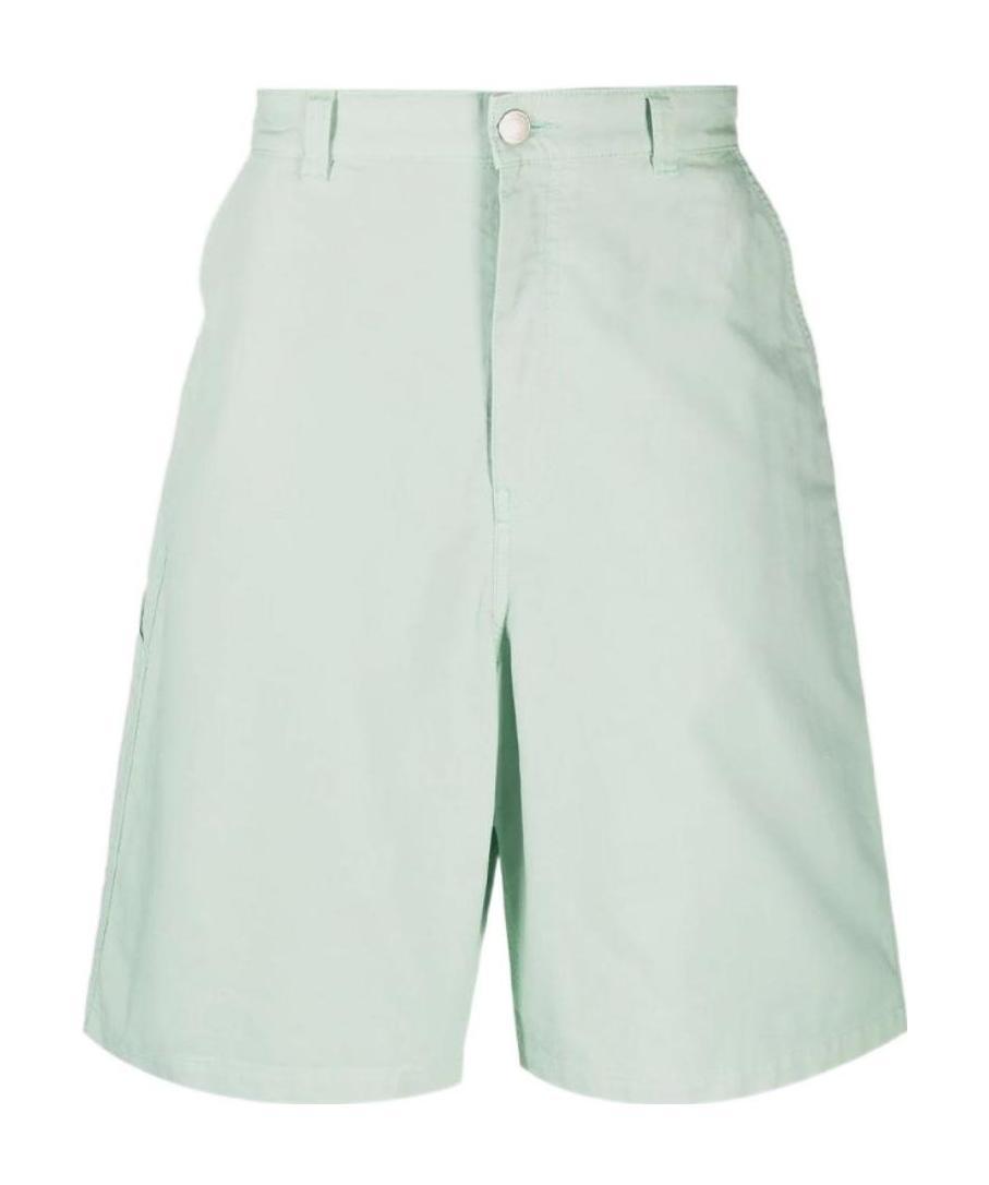 Ami Alexandre Mattiussi Wide-leg Loop-strap Bermuda Shorts In White
