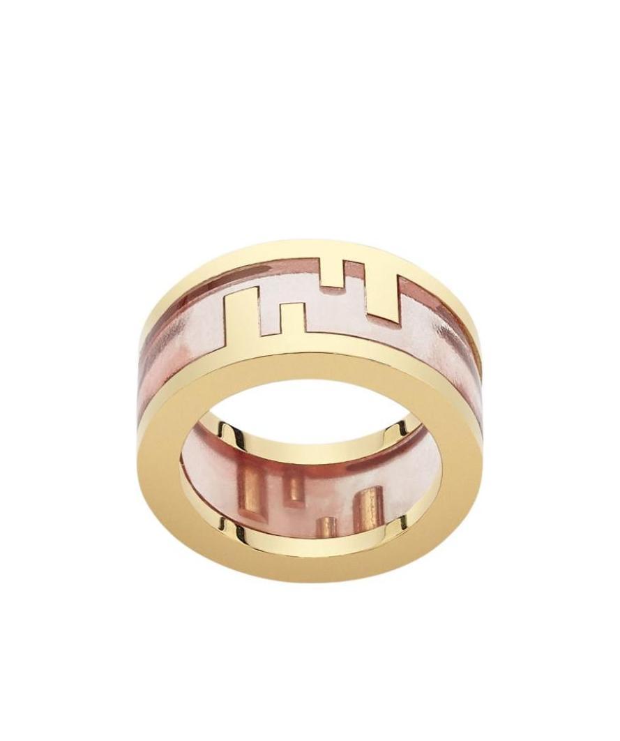 Fendi Gold-coloured Ring In Yellow