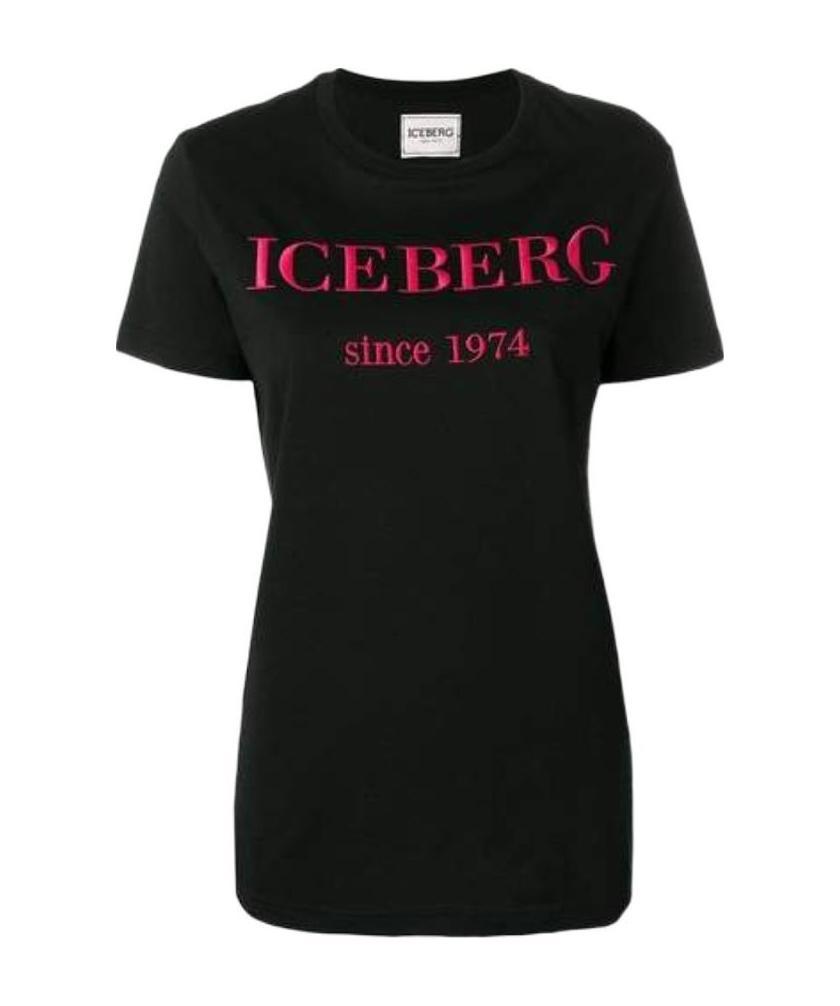 Iceberg Logo Printed T-shirt In Black