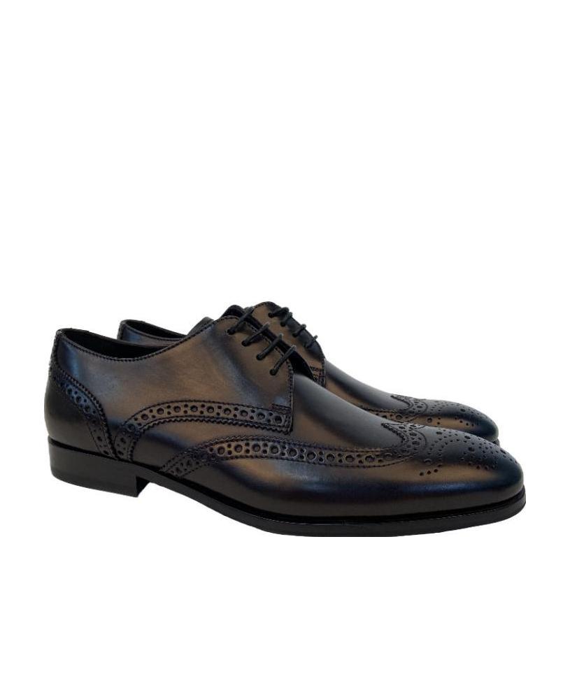 Giorgio Armani Logo Leisure Business Shoes In Black
