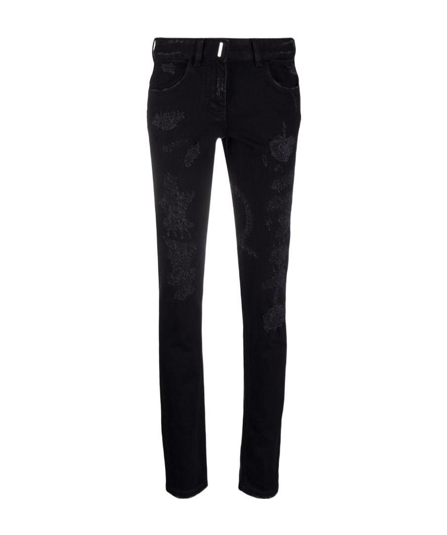 Givenchy Distressed Skinny Jeans In Black
