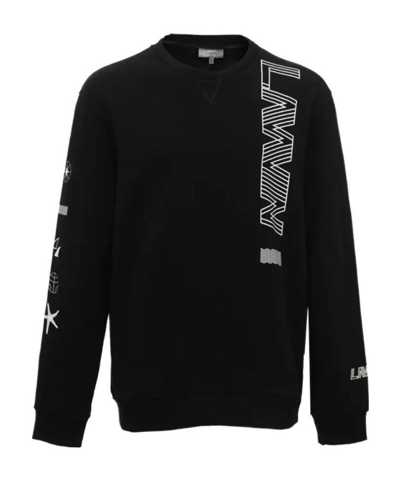 Lanvin Printed Sweater In Black