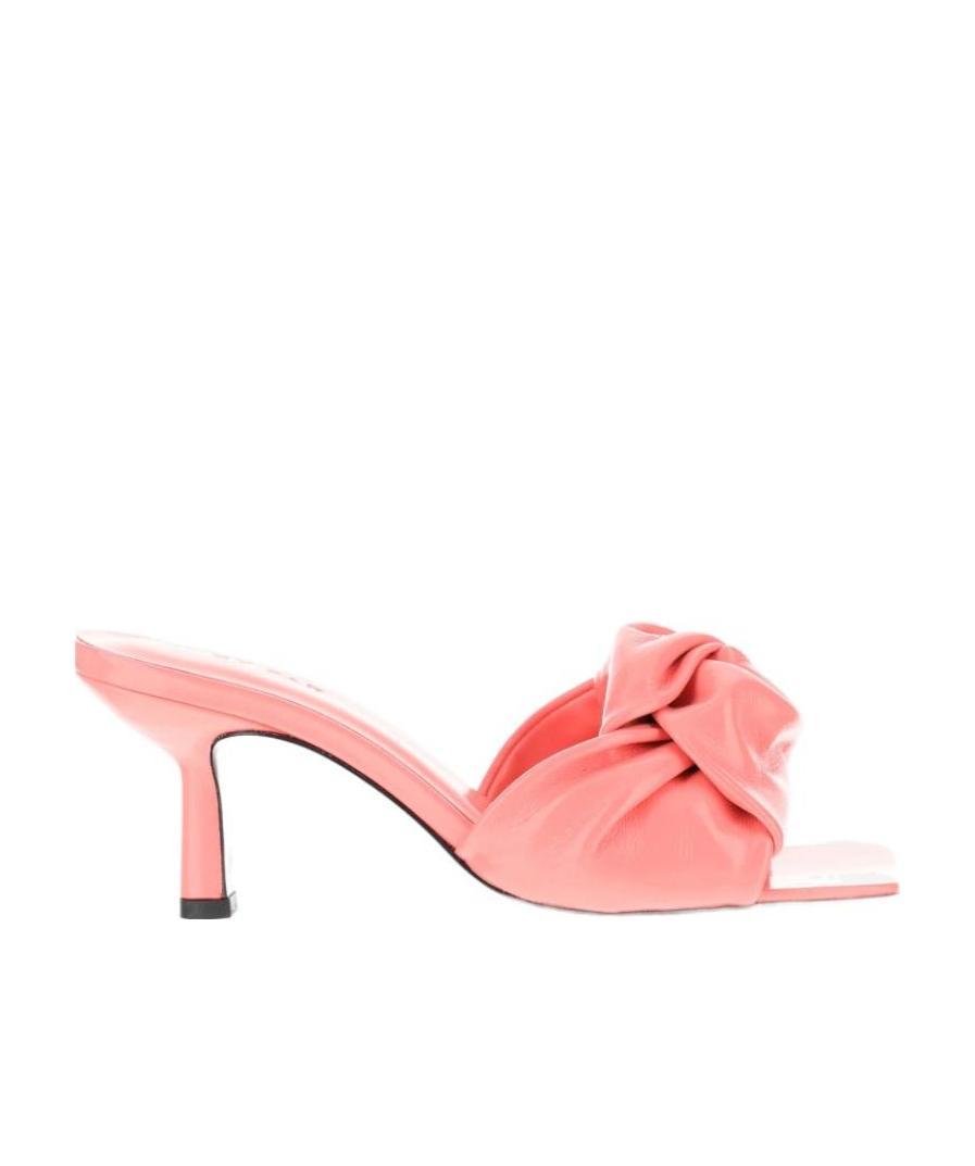 By Far Sandals Lana Venus Gloss Leather Fluo In Pink