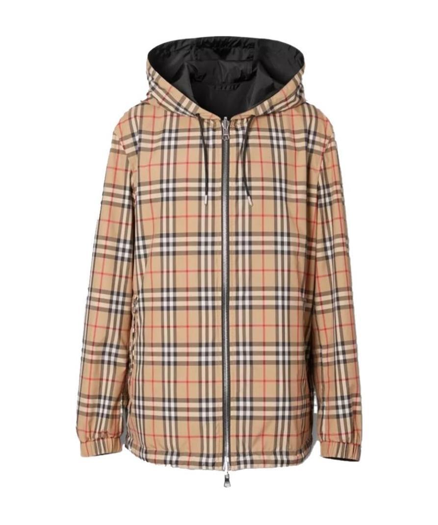 Burberry Reversible Vintage Check Jacket In Nude