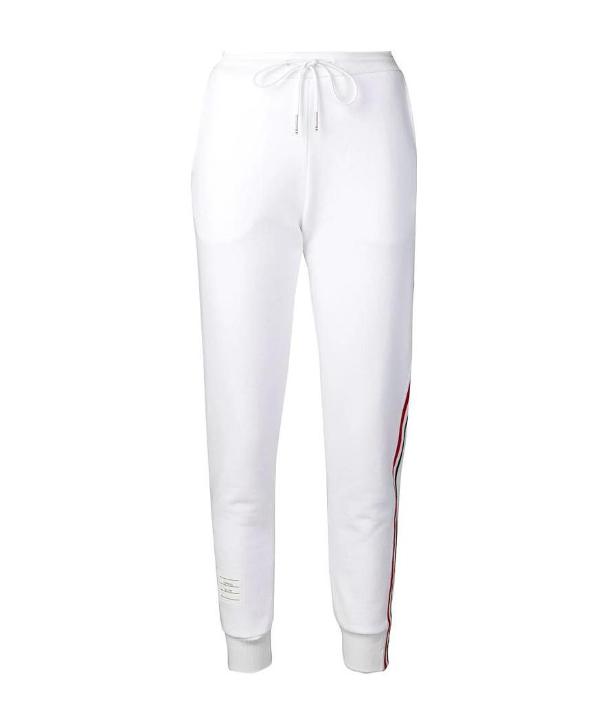 Thom Browne Rwb-stripe Track Pants In White