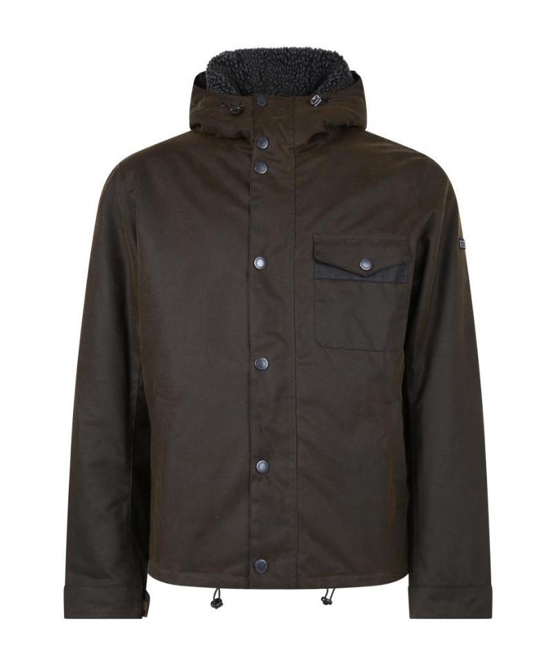 BARBOUR HOODED BUTTON-DOWN JACKET