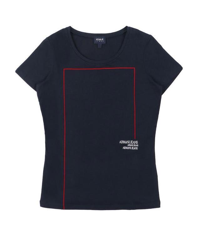 Shop Armani Jeans Logo T-shirt In Black