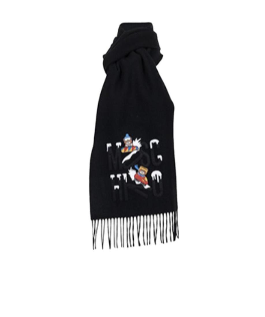 Moschino Logo Scarf In Black