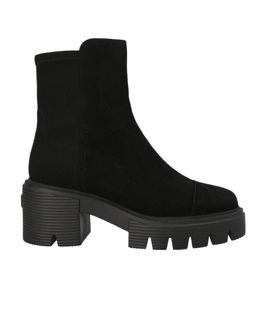 Stuart Weitzman 70mm Suede Block-heel Boots In Black