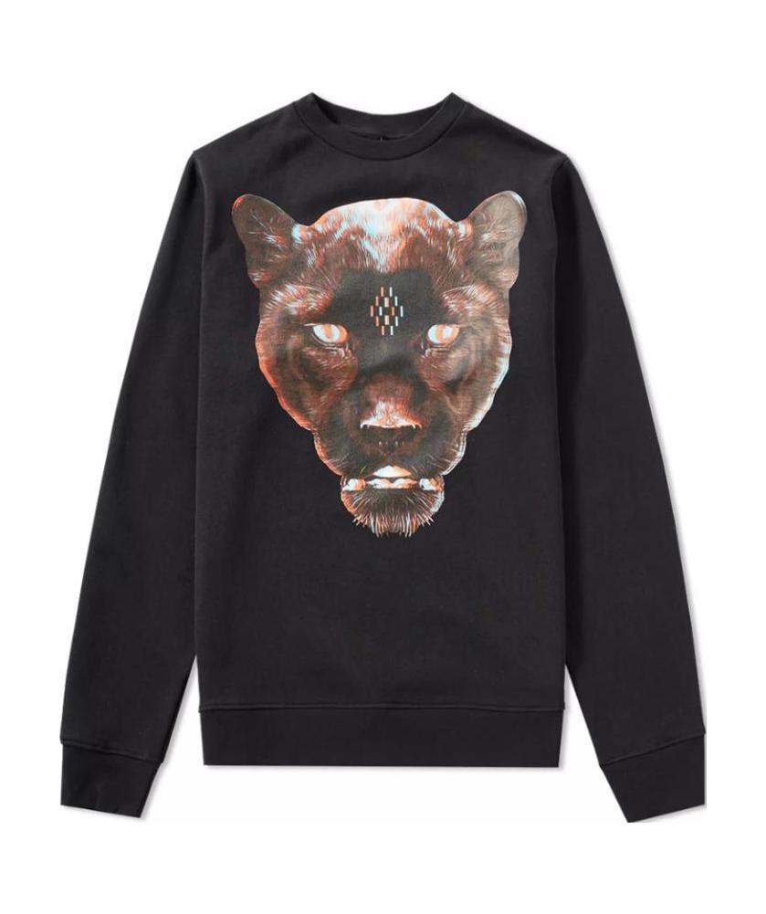 Marcelo Burlon County Of Milan 3d Leopard Printed Sweater In Black