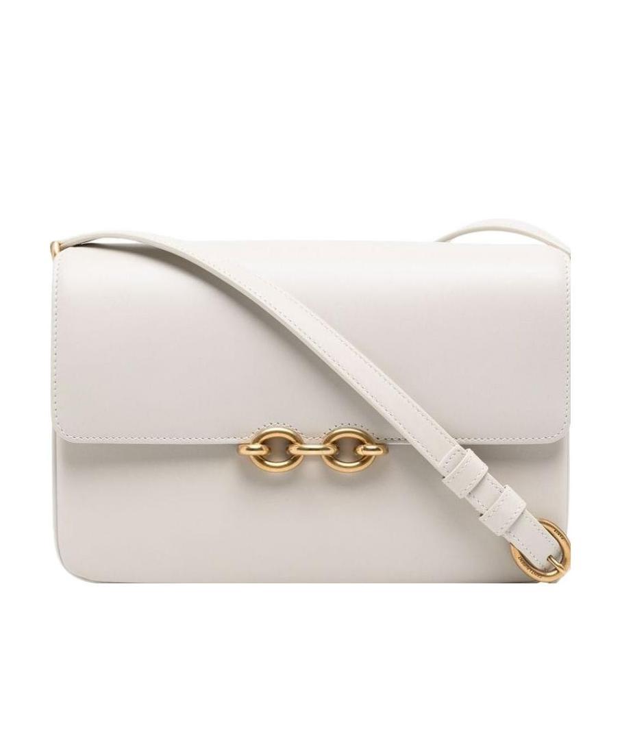 Saint Laurent Le Maillon Crossbody Bag In White