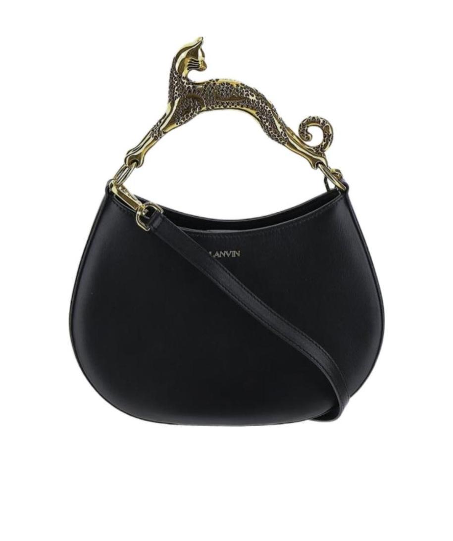 Shop Lanvin Logo Shoulder Bag In Black