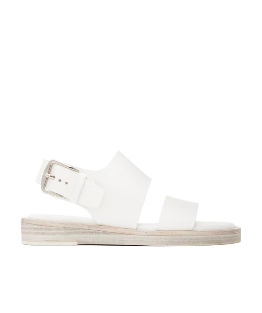 Ann Demeulemeester White Lore Flat Sandals In White