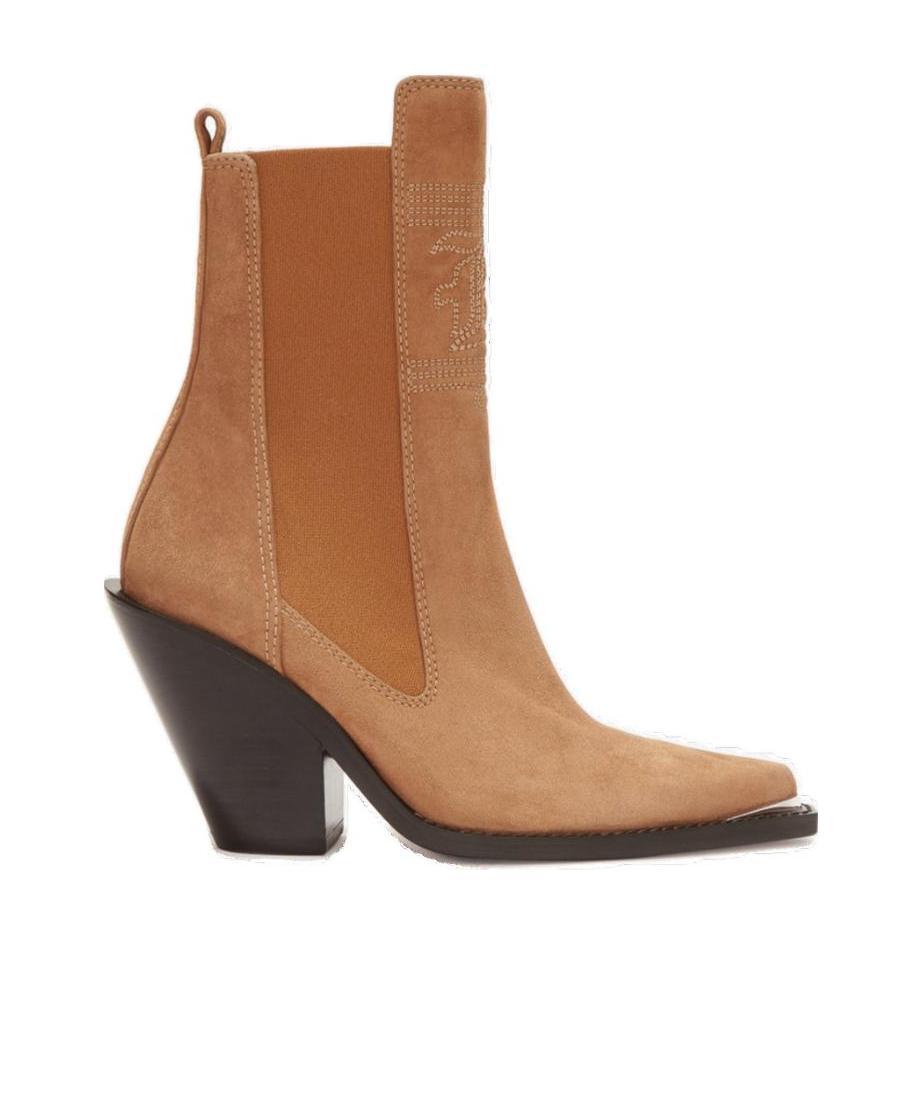 Ermanno Scervino Suede Ankle Boots In Brown