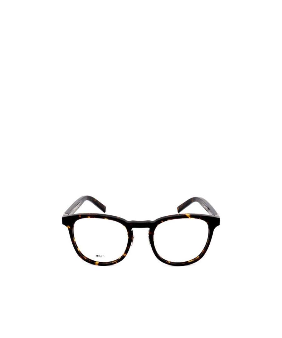 Berluti Round Frame Glasses In Black