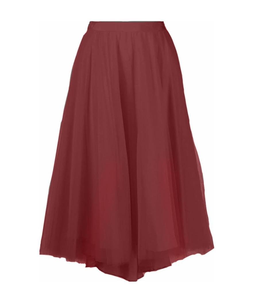 Marc Le Bihan Cascading Design Skirt In Red