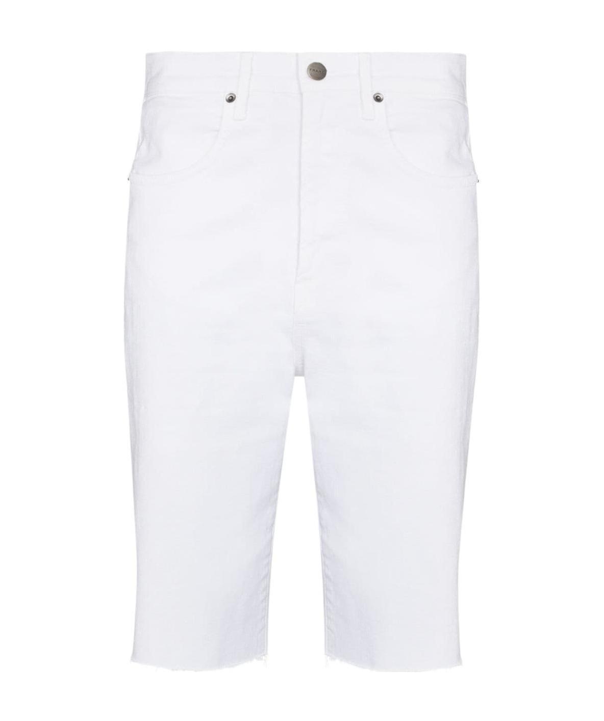 Frame Knee-length Denim Shorts In White
