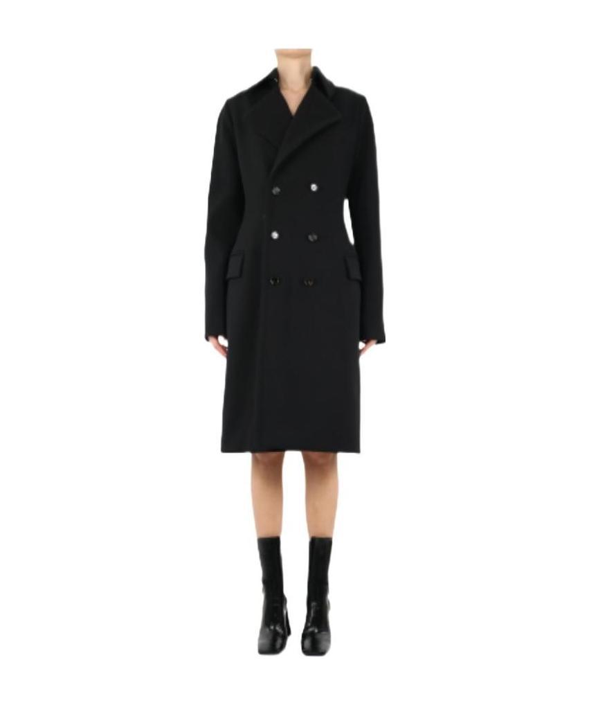 Bottega Veneta Women's Double-breasted Calvary Wool Coat In Black