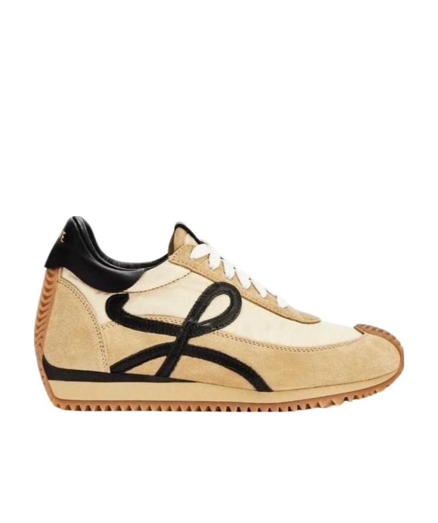 Loewe Low-cut Lace-up Sneakers In Nude