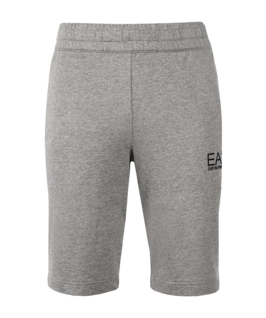 Ea7 Logo Printed Shorts In Gray