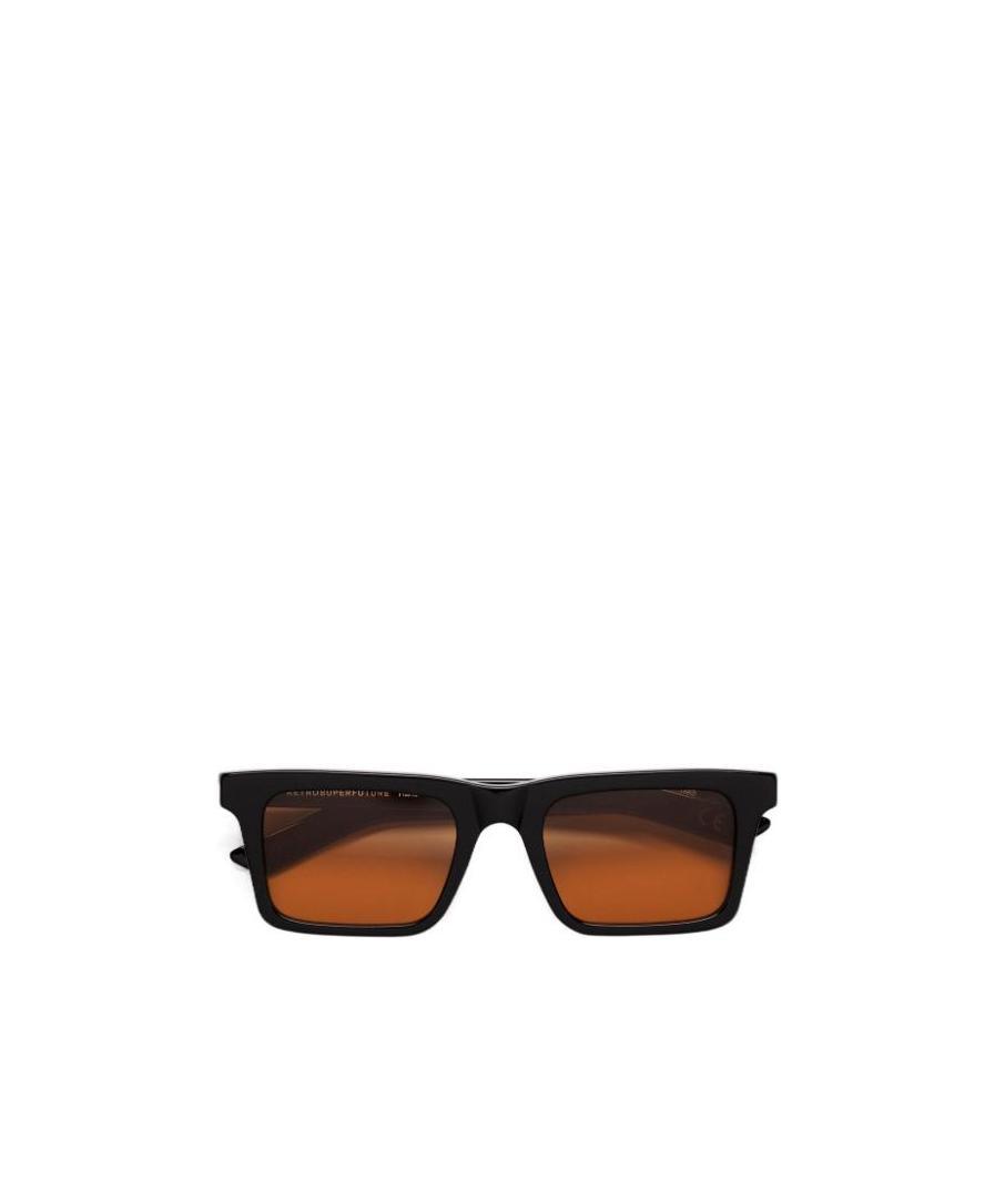 Shop Retrosuperfuture Rectangular Frame Sunglasses In Black