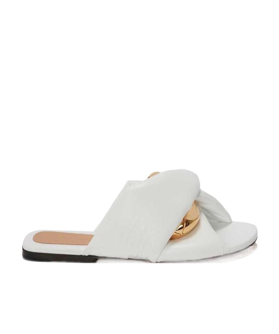 Jw Anderson Twist Detailed Open Toe Sandals In White