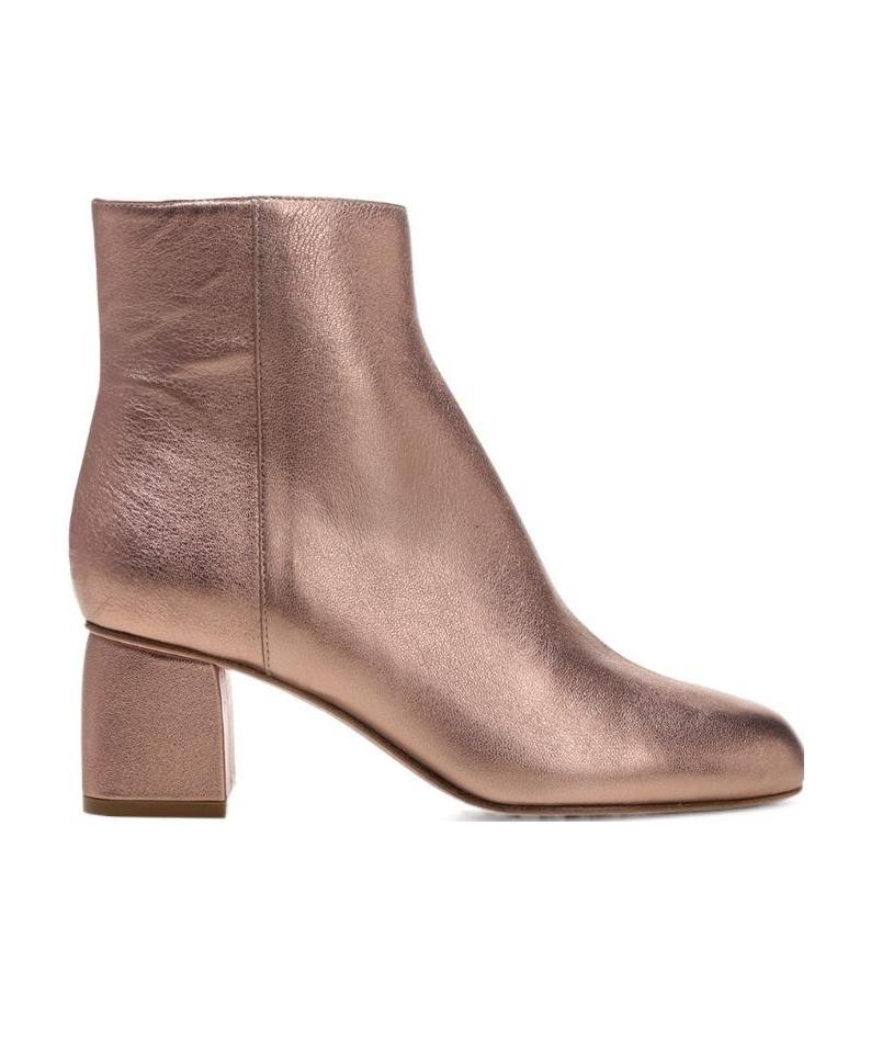 Red Valentino Side Zip Ankle Boots In Metallic