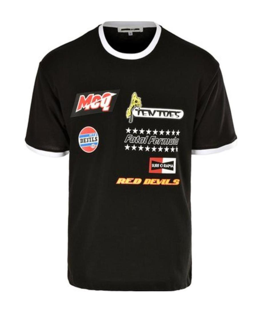 Mcq By Alexander Mcqueen T-shirt With Round Neck And Short Sleeves In Black
