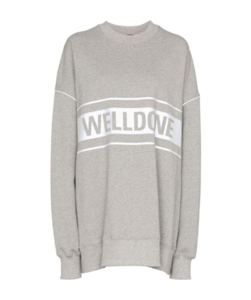 We11 Done Reflective-logo Sweatshirt In Gray