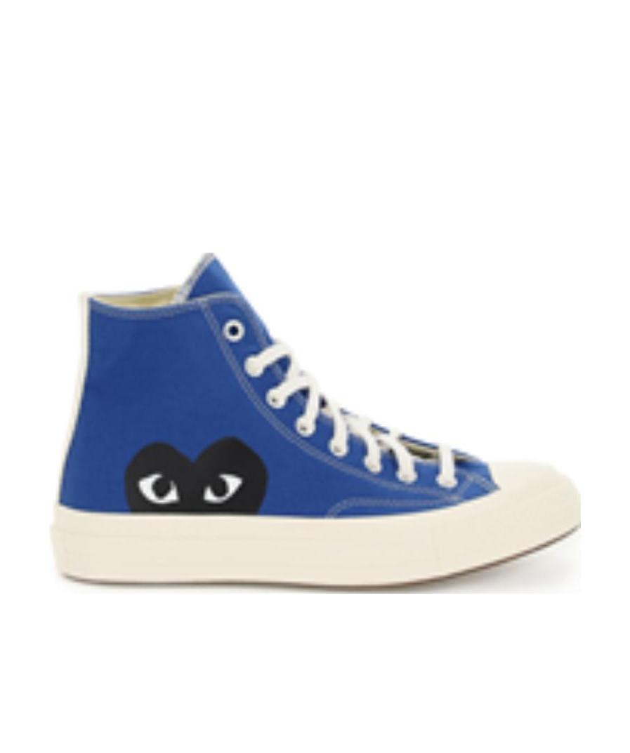 Shop Comme Des Garçons Play X Converse X Converse All Star High-top Sneakers In Blue