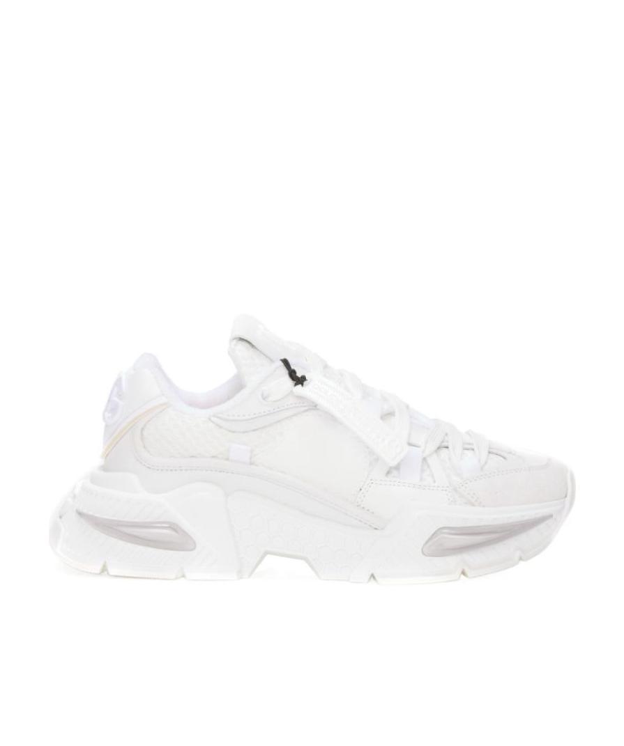 Dolce & Gabbana White Mixed-material Airmaster Sneakers In White