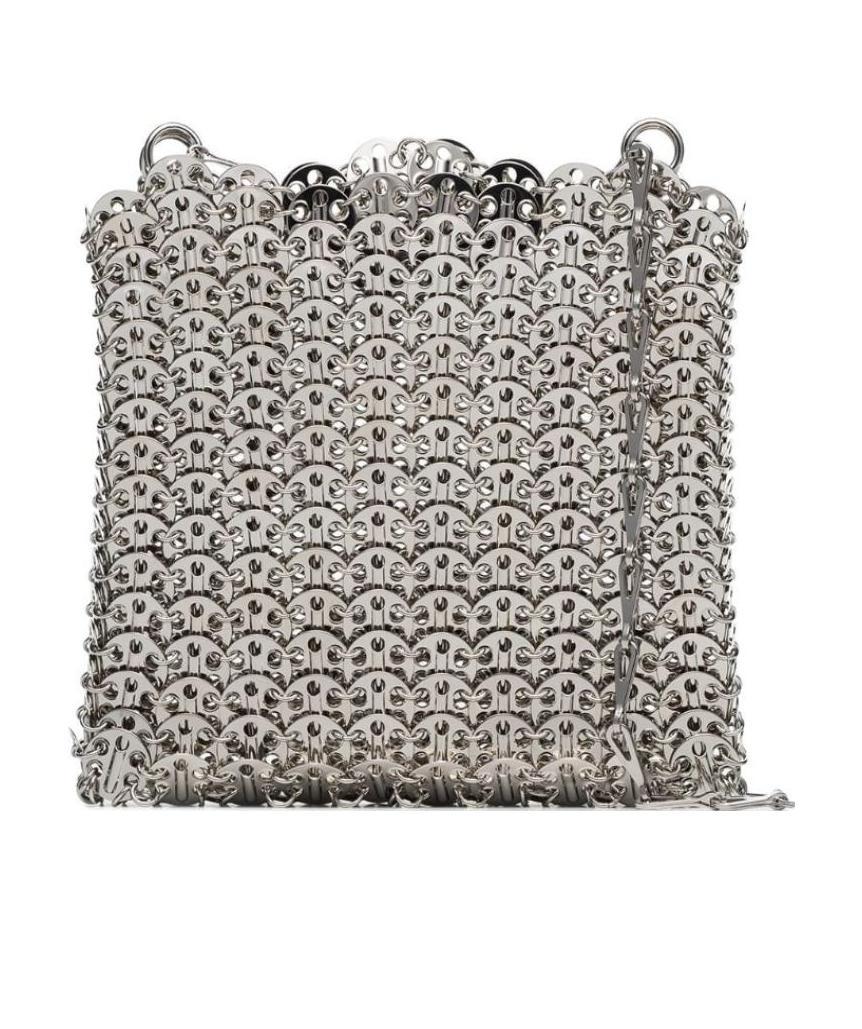 Rabanne Iconic 1969 Disc-embellished Shoulder Bag In Gray