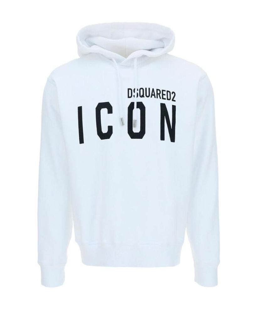 Dsquared2 Icon Hooded Drawstring Sweatshirt In Multi