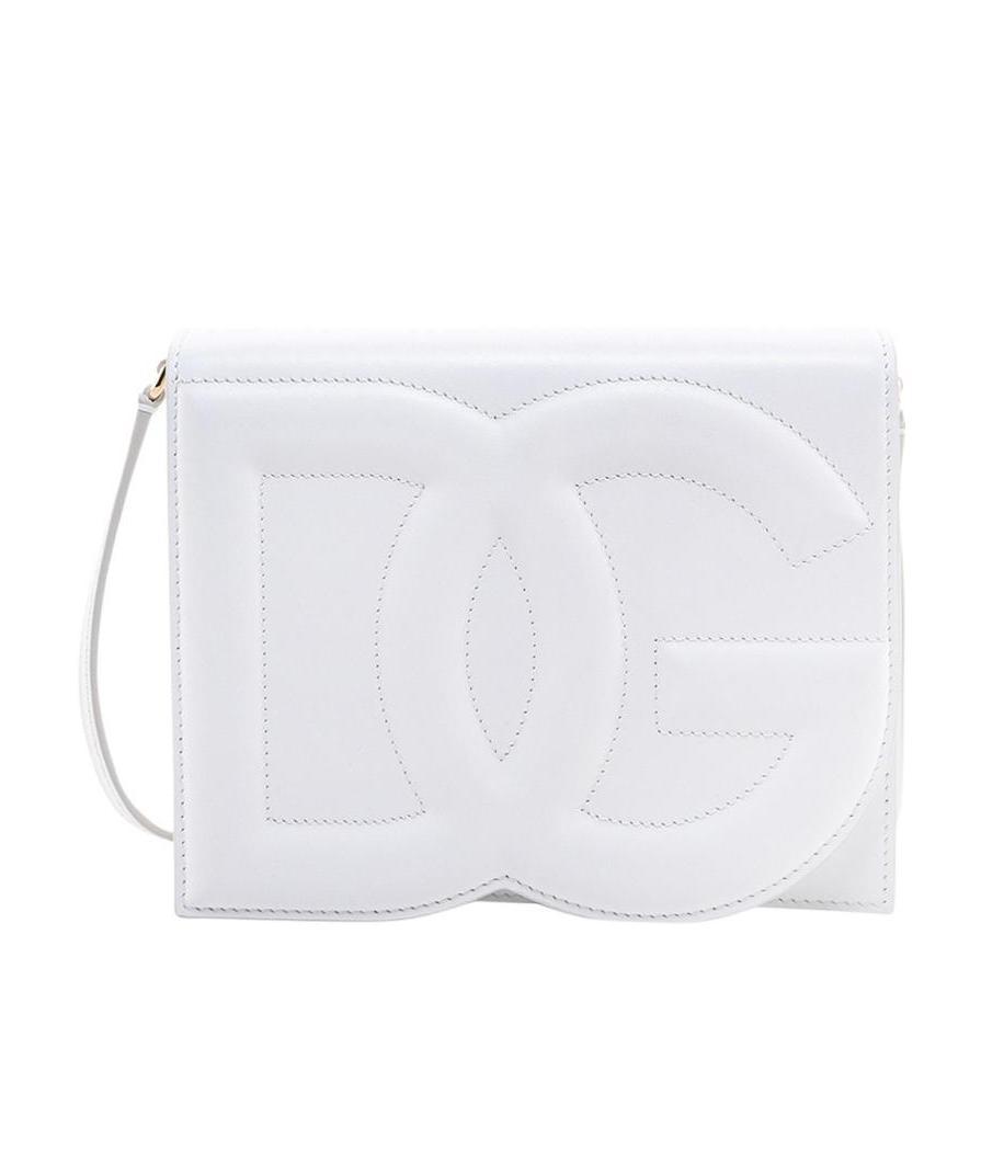 Dolce & Gabbana Patent-leather Logo Crossbody In White