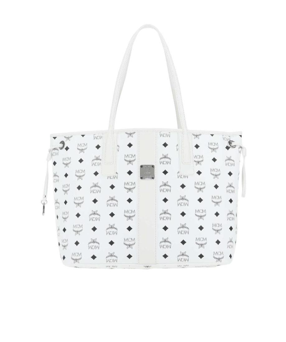 Mcm Liz Monogram Tote Bag In White