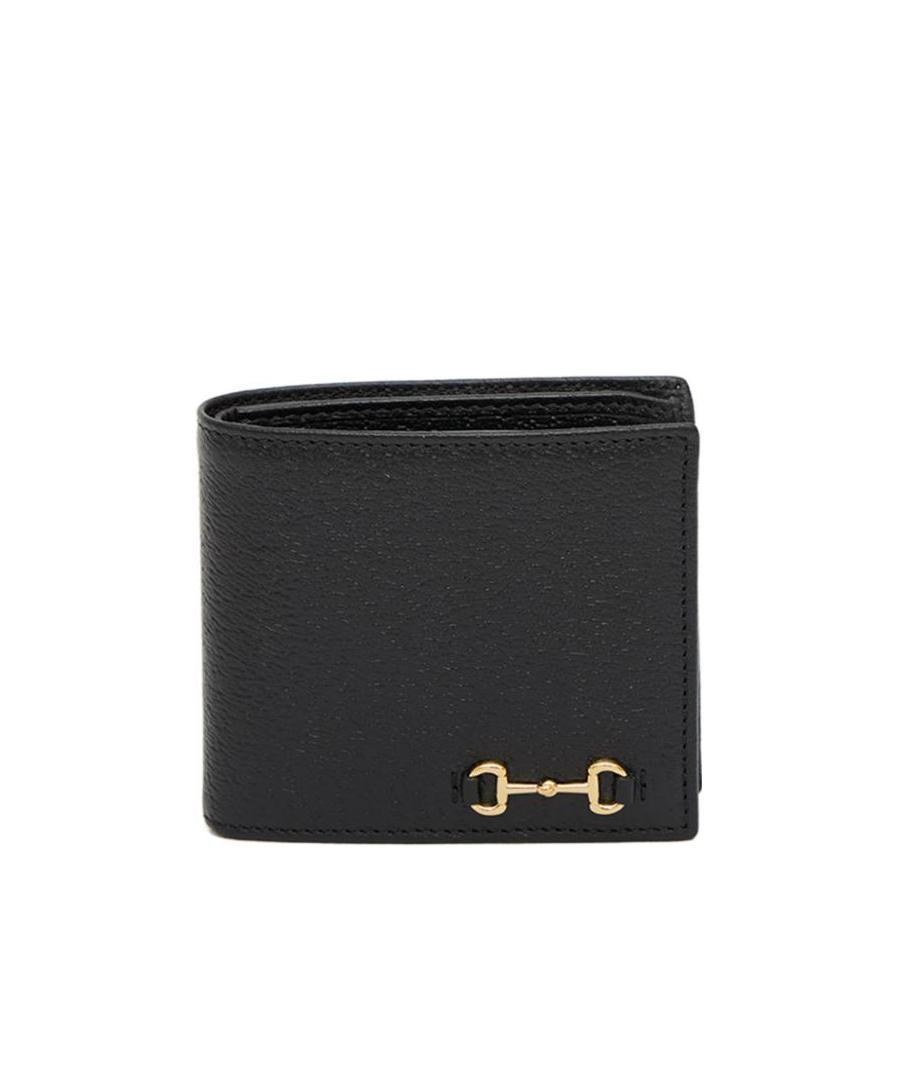 Gucci Signature Horsebit-detail Bi-fold Wallet In Black