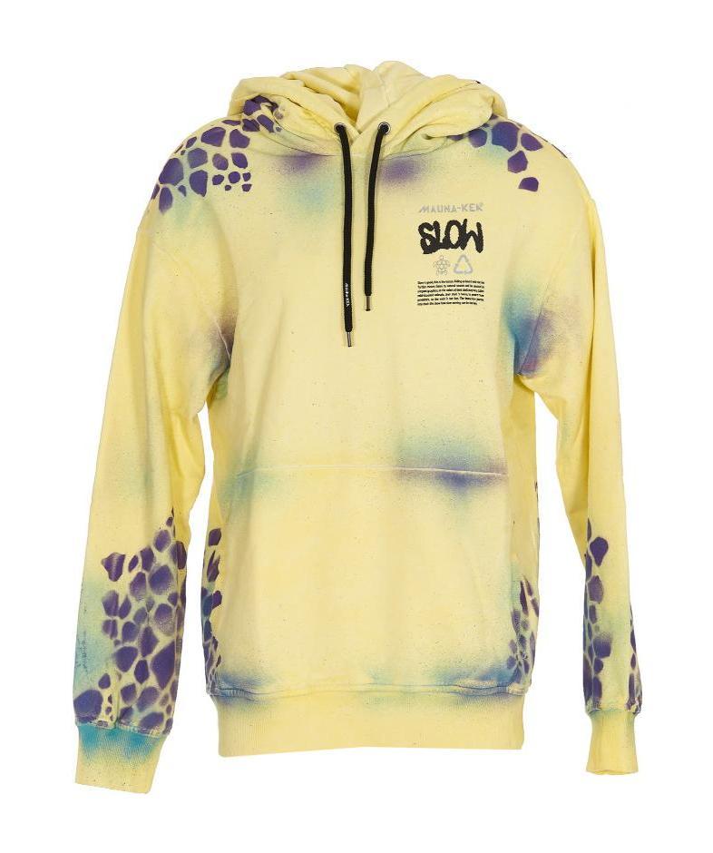 Mauna Kea Long Sleeved Hooded Hooded Sweater In Yellow