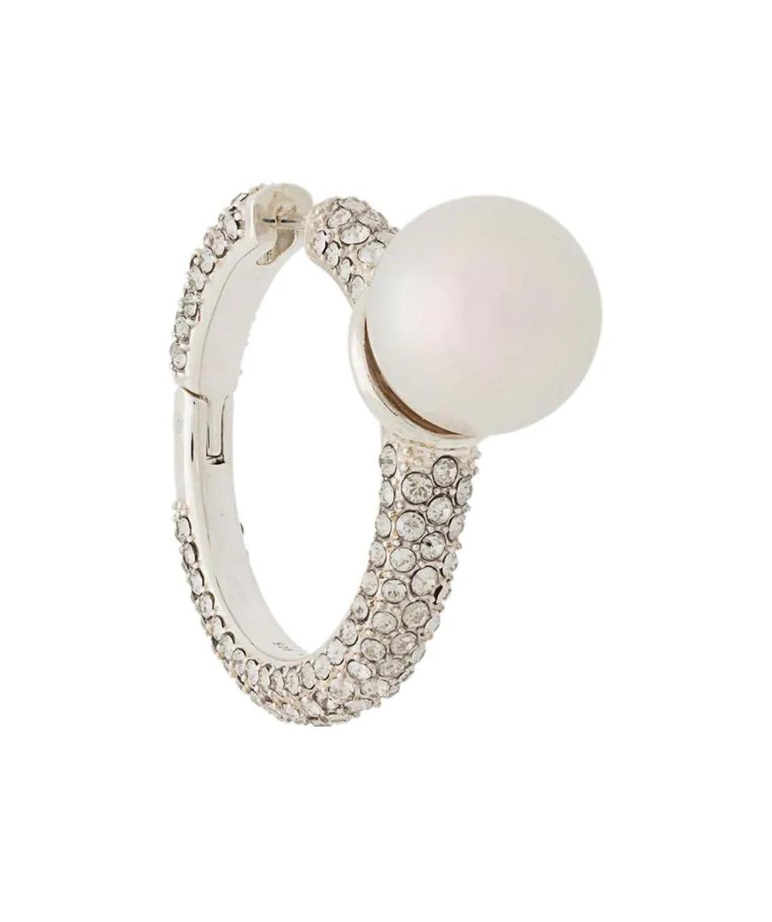 Ambush Pearl Crystal Ring Earrings In White