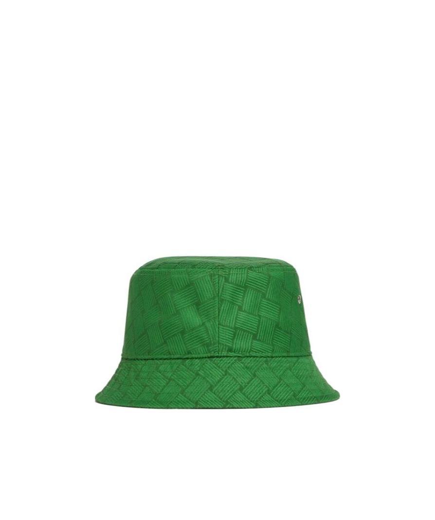 Bottega Veneta Bottega Intrec Jacq Nylon Bckt Hat In Green